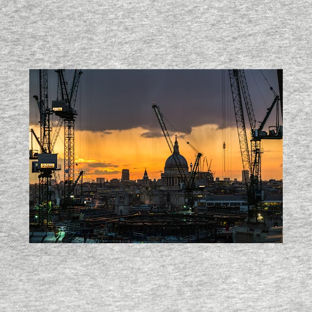 London Cityscape Sunset by GrahamPrentice